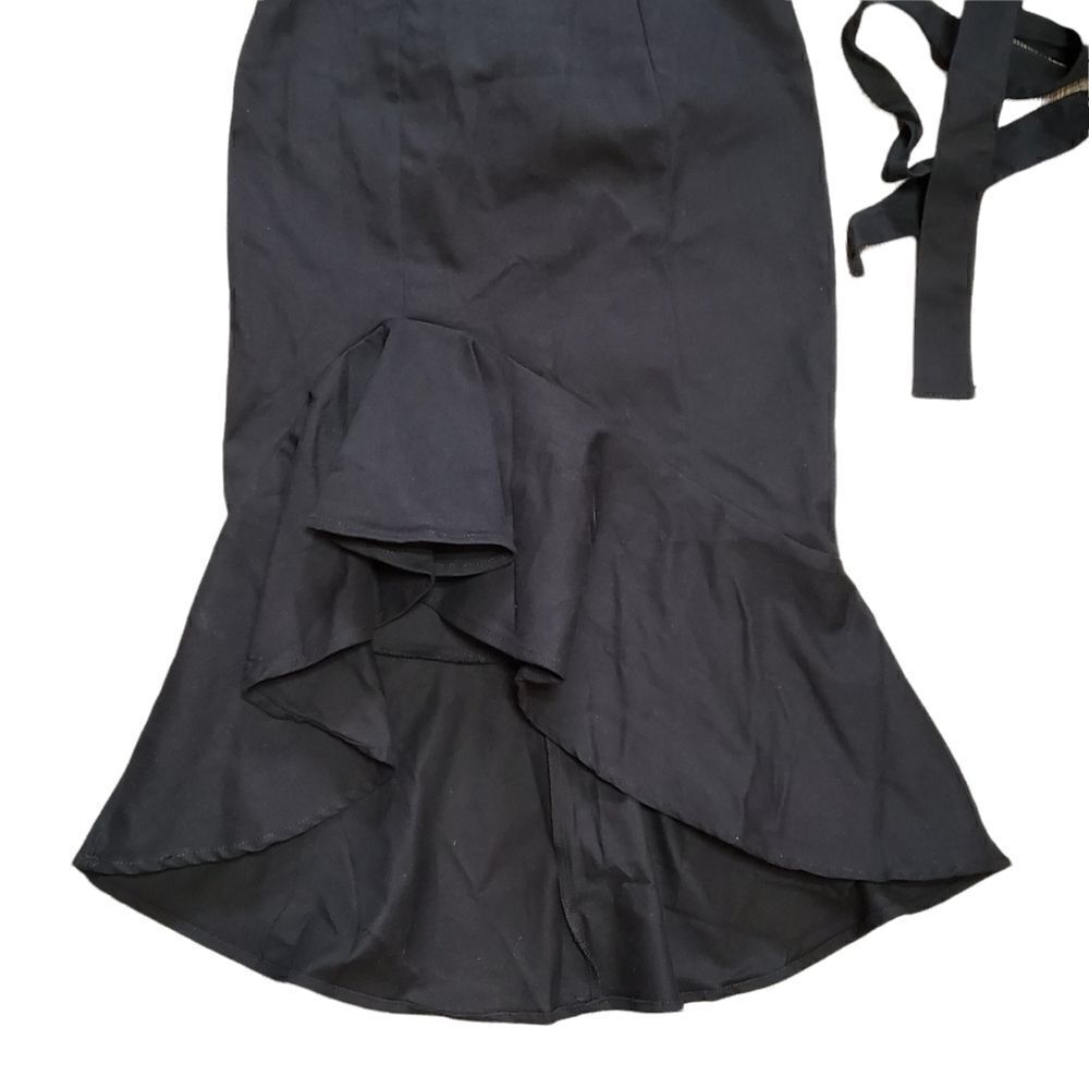 VICI Presentation Cotton Strapless Ruffles Midi Dress MEDIUM - Picture 8 of 16